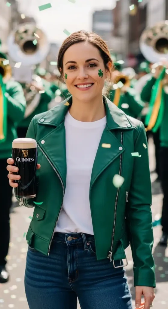 forest-green-leather-jacket-with-white-tee