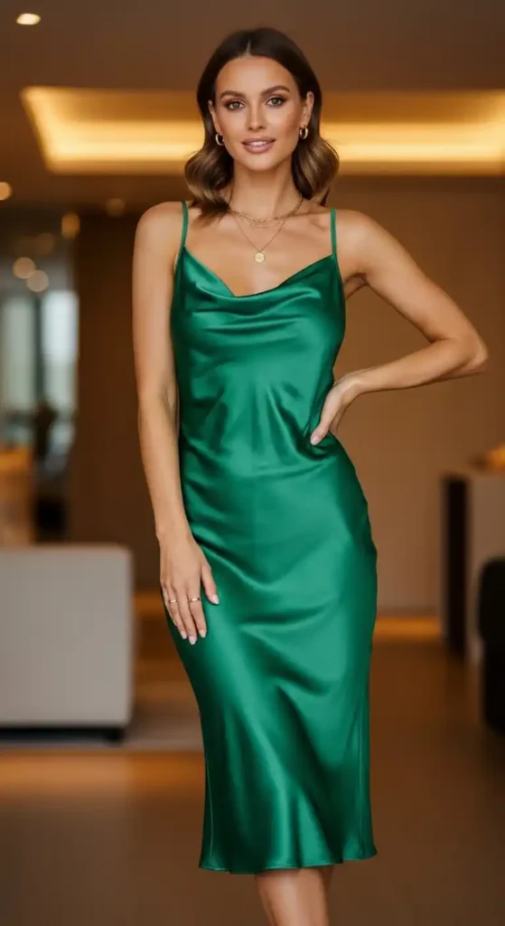 green-satin-slip-dress
