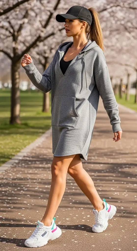 hoodie-dress-with-sneakers