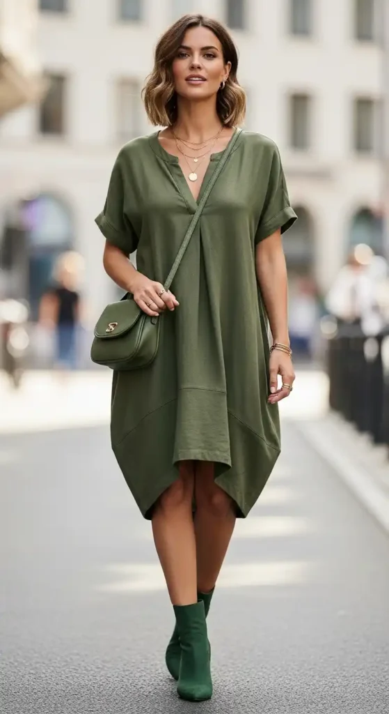 olive-green-casual-tunic-dress