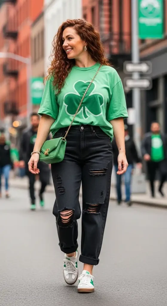 oversized-shamrock-tee-and-ripped-black-jeans