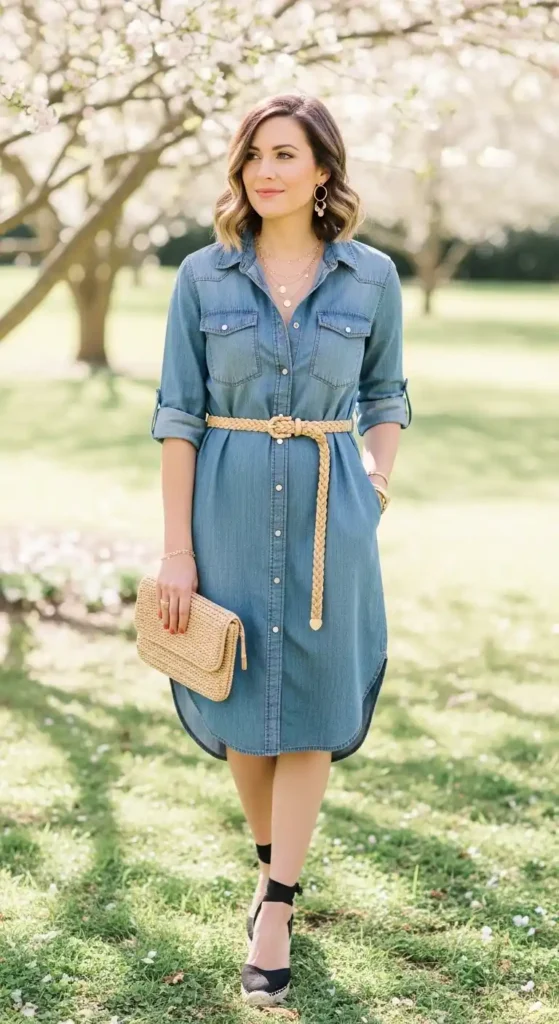 chambray-shirt-dress