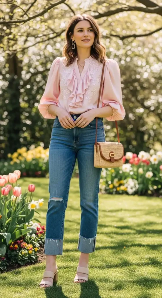 effortless-chic-in-denim-and-a-statement-blouse