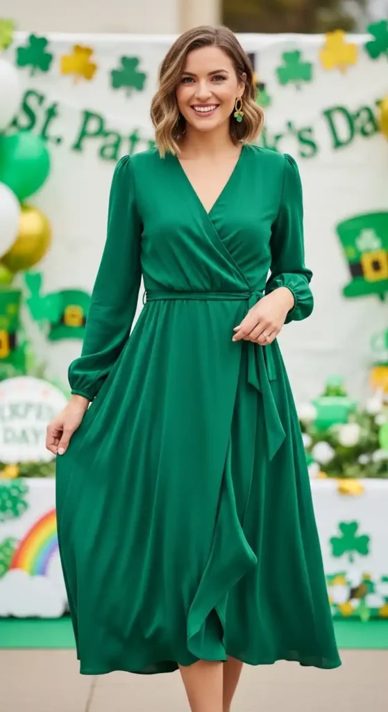 emerald-green-wrap-dress