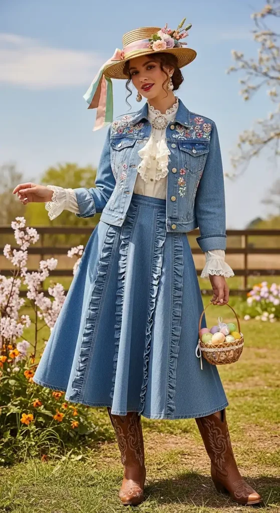 retro-western-vibes-in-denim-and-ruffles