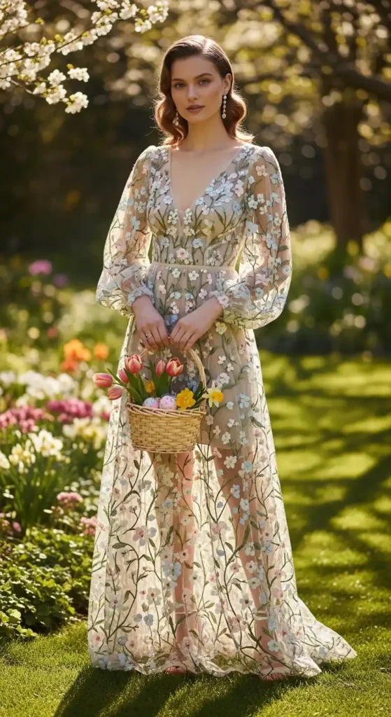 romantic-florals-in-a-sheer-embroidered-dress