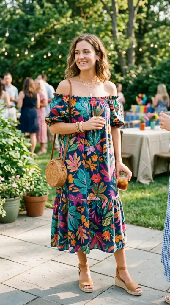 the-off-shoulder-dress-in-a-vibrant-print