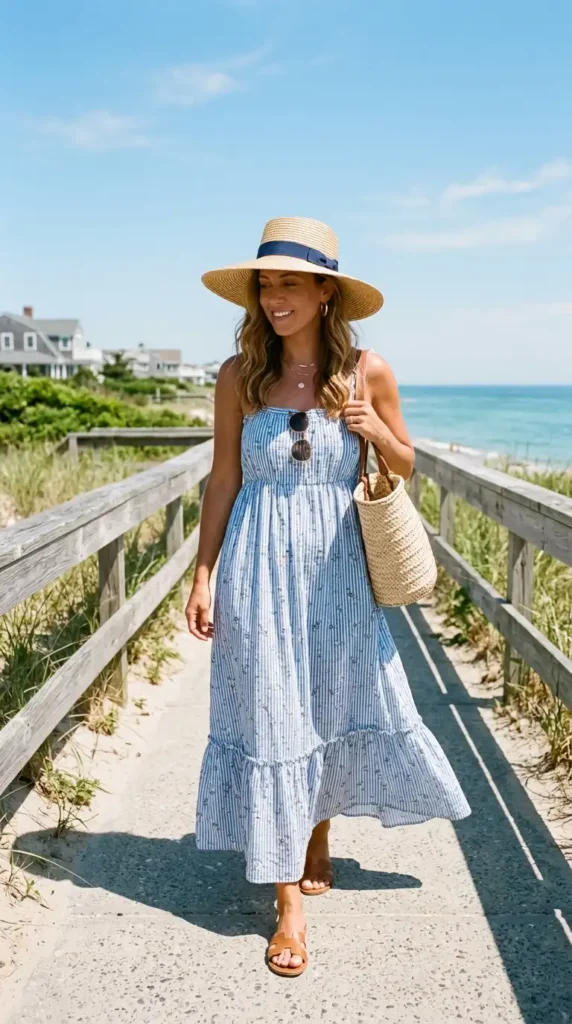 maxi-dress-with-straw-hat