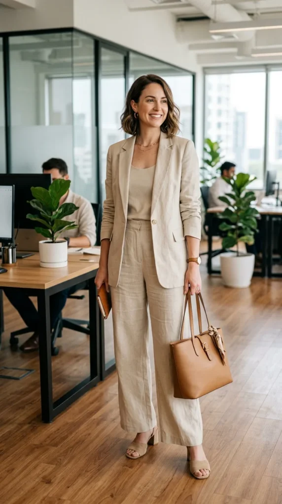 monochrome-beige-office-look