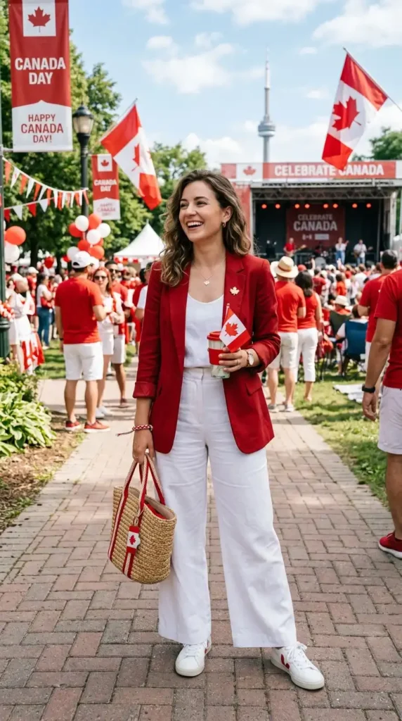 red-blazer-and-white-pants-combo