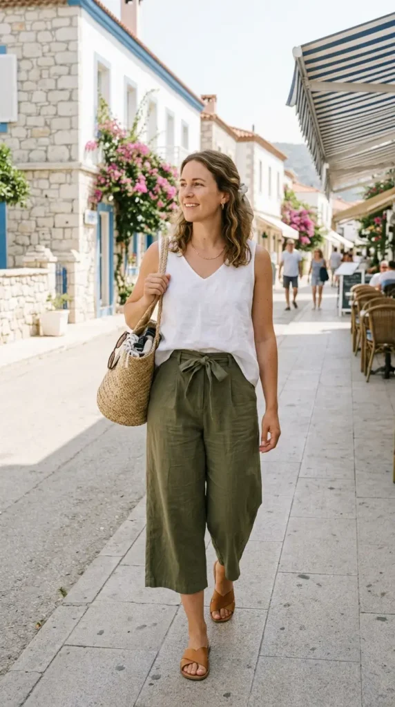 sleeveless-top-with-cotton-culottes
