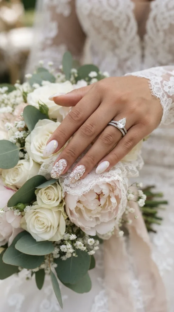 3d-floral-accent-nails