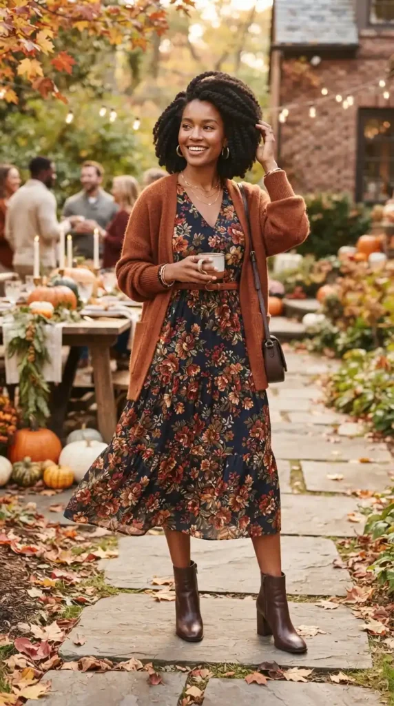 floral-dress-with-ankle-boots