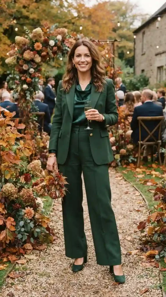 forest-green-suit-with-silk-blouse