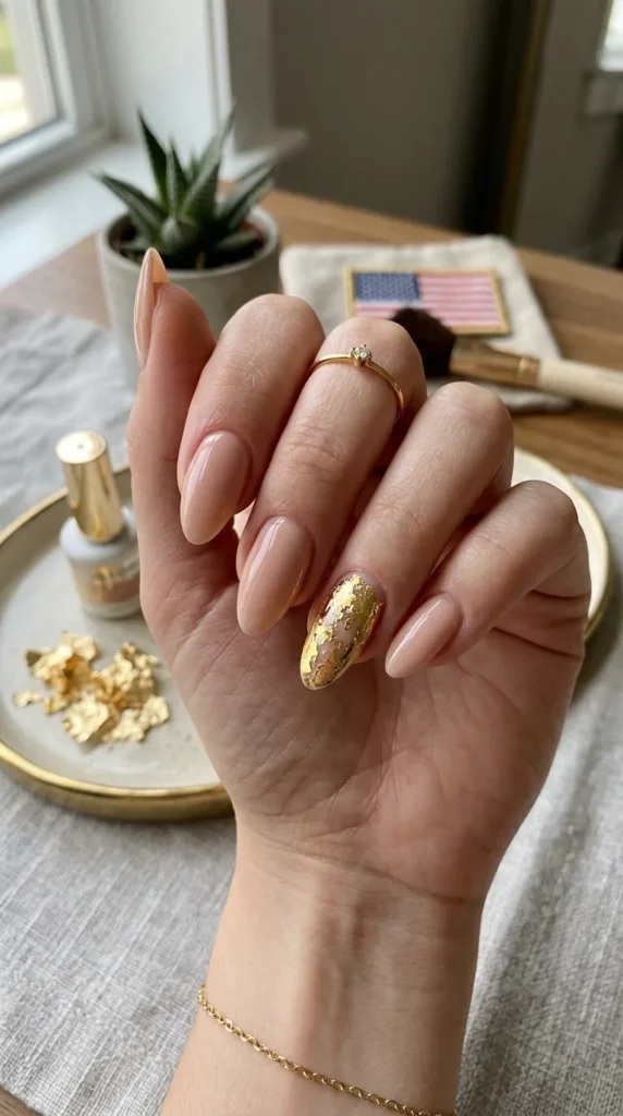 gold-foil-accent-nails