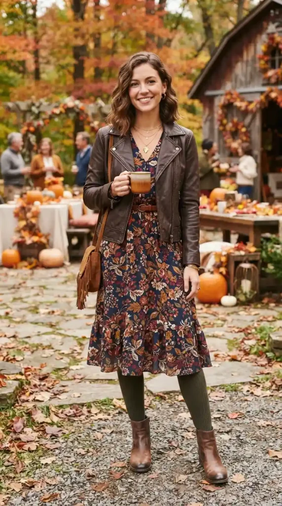 leather-jacket-with-floral-dress
