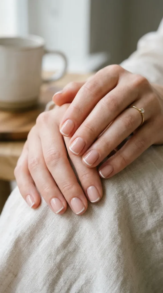 minimal-french-tip-short-nails