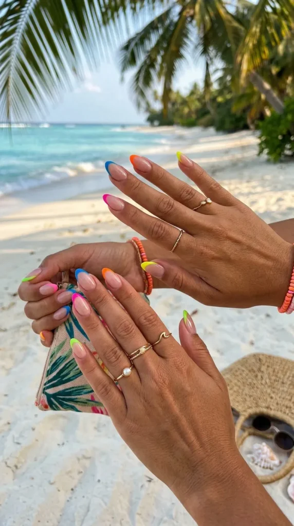 neon-french-tips