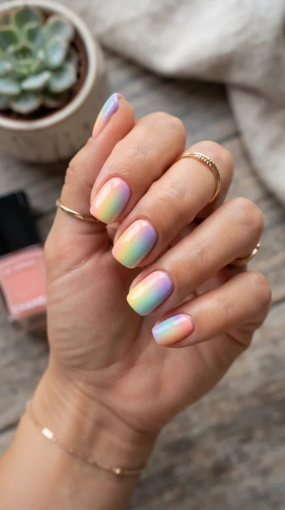 ombre-short-nail-art
