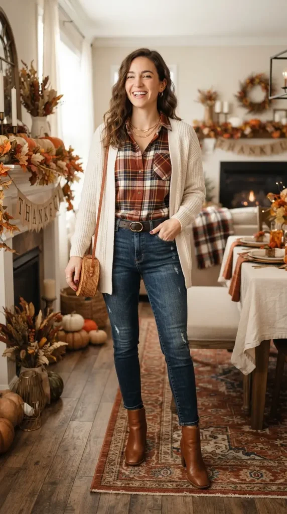 plaid-shirt-with-denim-jeans